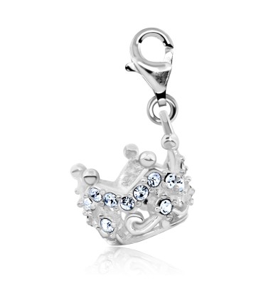 Crown Shaped Silver Charms CH-24